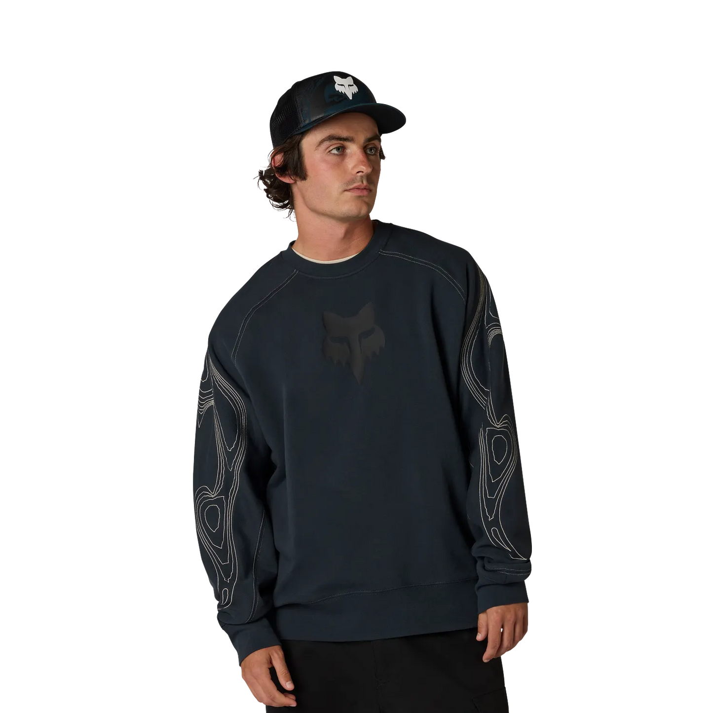 FOX • VISION FLC CREWNECK • GALAXIE BLEU • 38311-D17