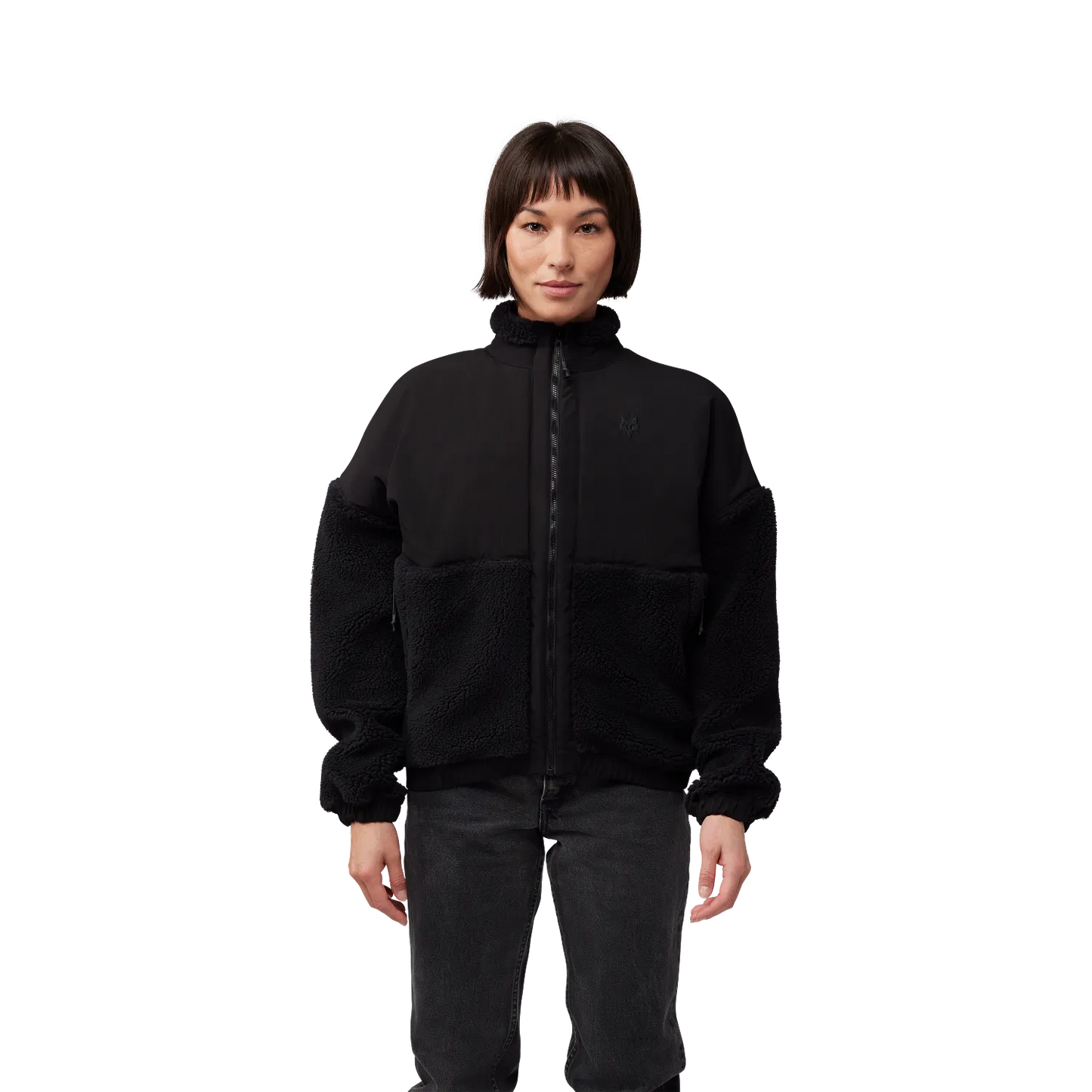 FOX • FEMME • SURVIVALIST SHERPA FULL ZIP • NOIR