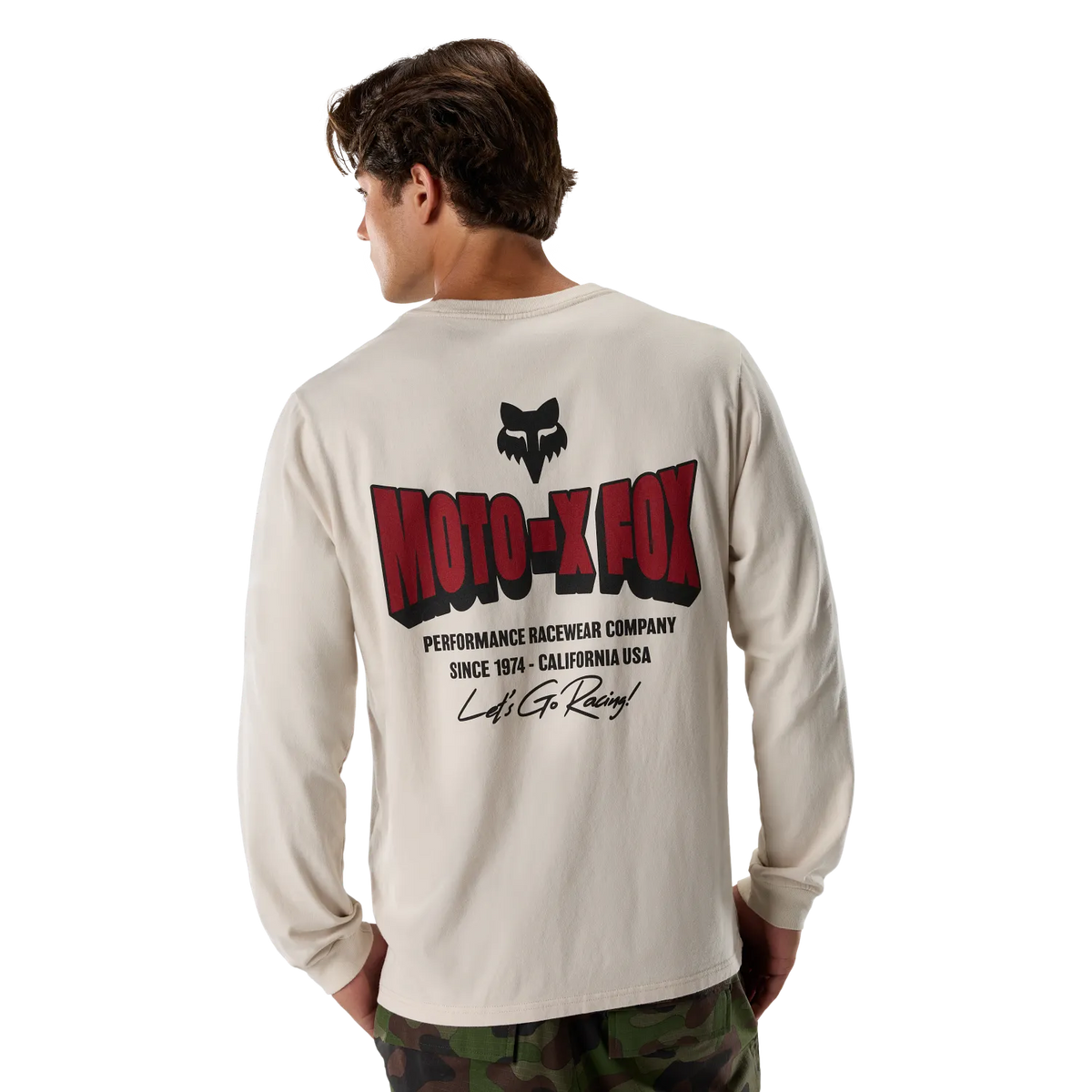 FOX • CHANDAIL GO RACE ORIGINAL 195 MANCHES LONGUES• BLANC CRAIE • 40400-089