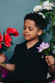 LITTLE YOGI • CHEMISE MUSLIN NOIR