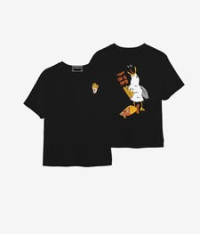 HEADSTER • T-SHIRT FISH & CHIPS • NOIR