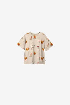 LITTLE YOGI • T-SHIRT ENFANT ÉVOLUTIF OVERSIZE • PETITE POULE