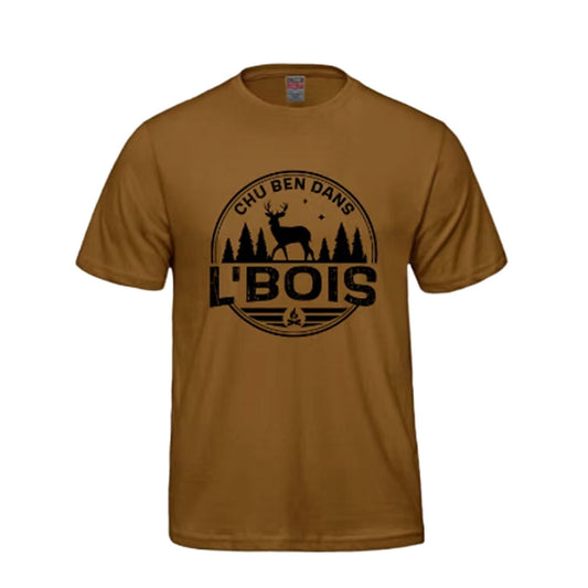 T-SHIRT BRUN • LOGO NOIR