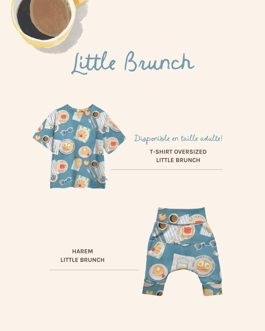 LITTLE YOGI • T-SHIRT ENFANT OVERSIZE • BRUNCH