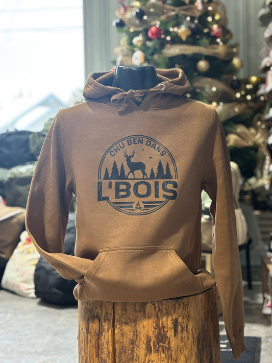 CHU BEN DANS L’BOIS - HOODIES - BRUN • 25700