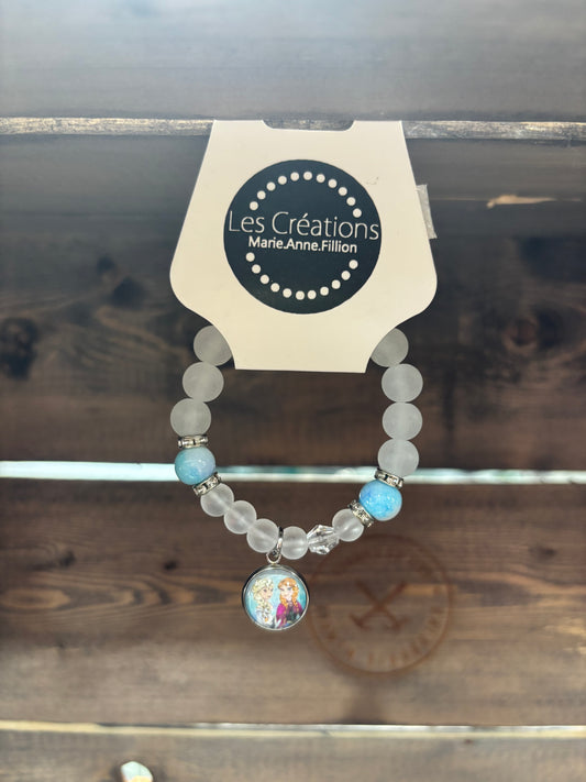 CRÉATION MAF • BRACELET ENFANT • REINE DES NEIGES • 008