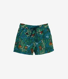HEADSTER • BOARDSHORT EN PEAU DE PÊCHE TREASURE MAP • TEAL STEAL