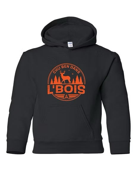 CHU BEN DANS L’BOIS • ENFANT • HOODIE ORANGE • 14600