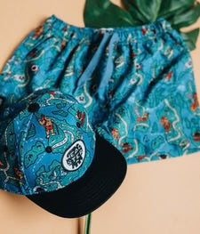 HEADSTER • CASQUETTE SNAPBACK TREASURE MAP • BLEU