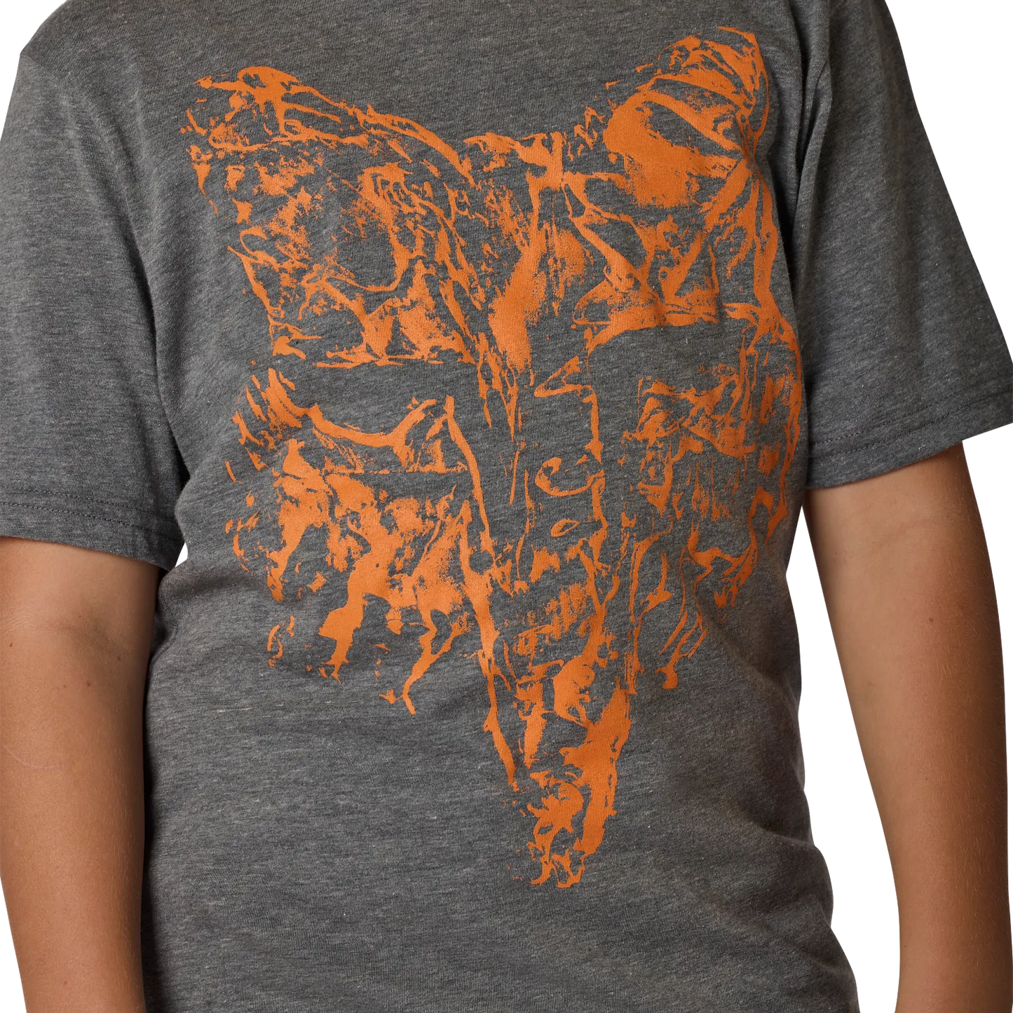 FOX • ENFANT IMAGE PRINT HD SS TEE • GRIS ORANGE • 38452-572