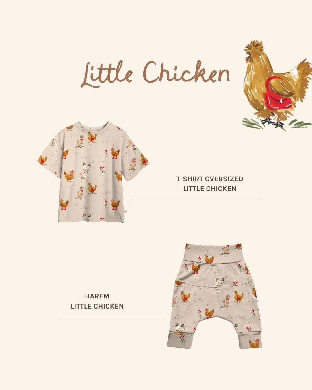 LITTLE YOGI • PANTALON ÉVOLUTIF HAREM • PETITE POULE