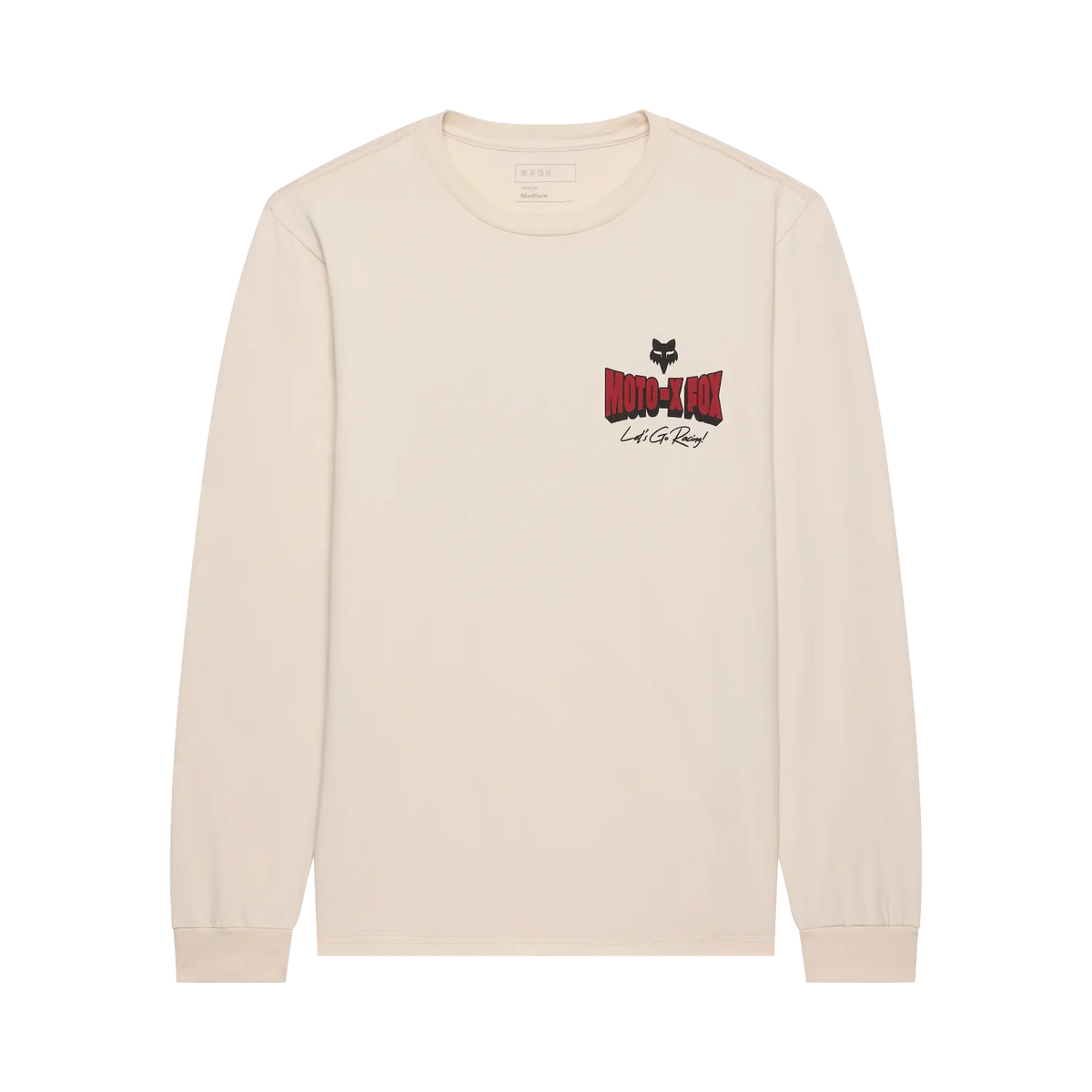 FOX • CHANDAIL GO RACE ORIGINAL 195 MANCHES LONGUES• BLANC CRAIE • 40400-089