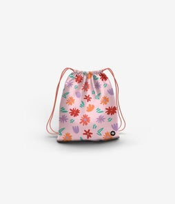SAC À CHAUSSURES - FLEURS PEINTES