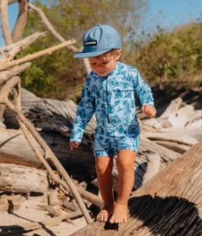HEADSTER • AHOY, MATEY! MAILLOT DE BAIN À MANCHES LONGUES AHOY, MATEY! - DUSTY AQUA