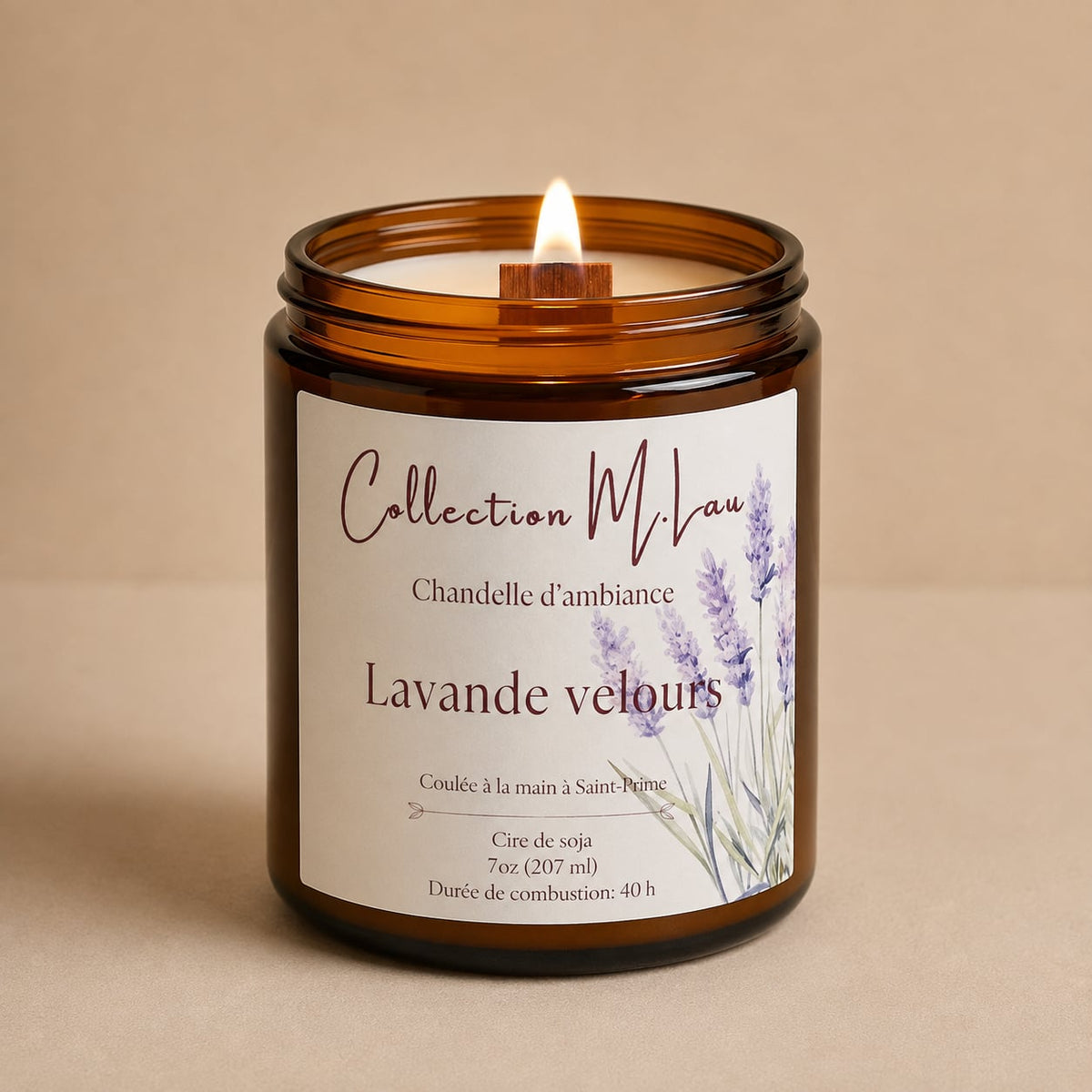 COLLECTION M.Lau • CHANDELLE LAVANDE VELOURS