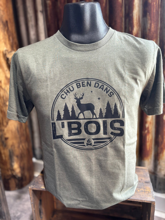 CHU BEN DANS L’BOIS • T-SHIRT • VERT MILITAIRE • 13700