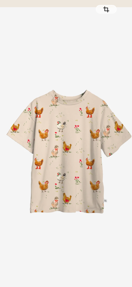 LITTLE YOGI • T-SHIRT ADULTE OVERSIZE • PETITE POULE