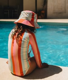 HEADSTER • MAILLOT DE BAIN UNE PIÈCE À MANCHES LONGUES VERTICAL DELIGHT • BUBBLE GUM