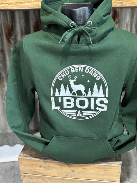 HOODIES VERT FORÊT • LOGO BLANC