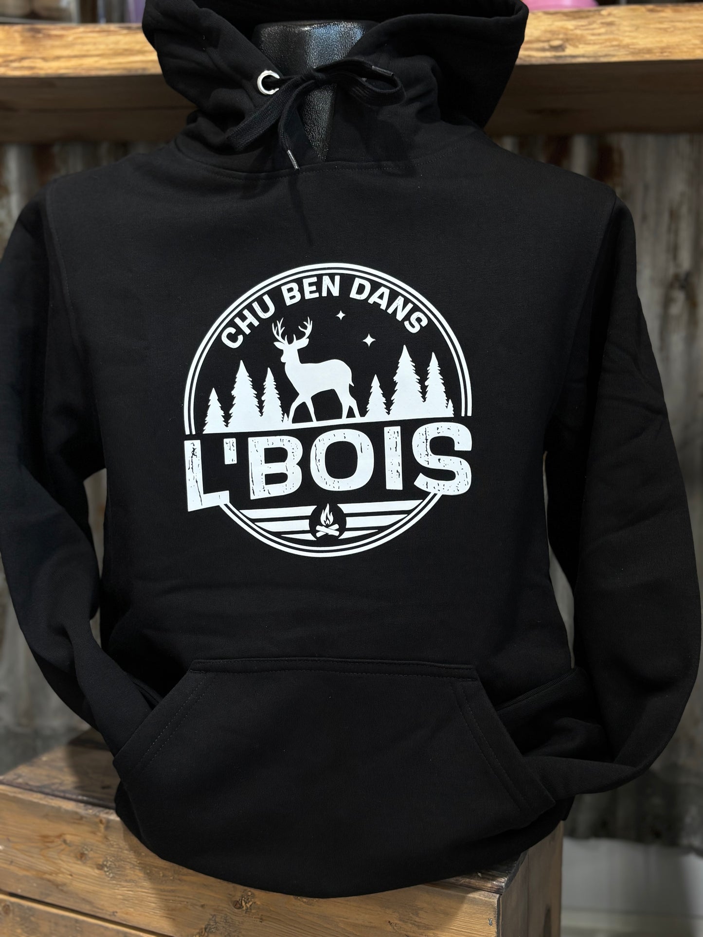 HOODIES NOIR • LOGO BLANC