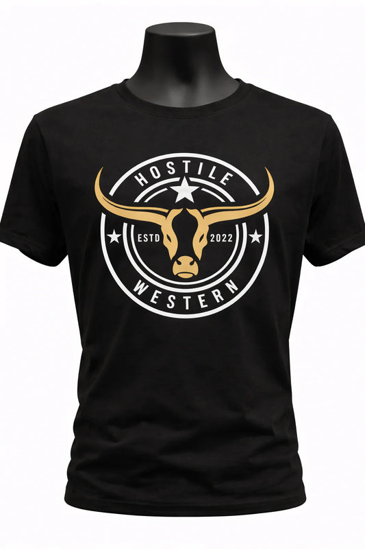 HOSTILE WESTERN • T-SHIRT NOIR • HW-200-201