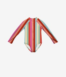 HEADSTER • MAILLOT DE BAIN UNE PIÈCE À MANCHES LONGUES VERTICAL DELIGHT • BUBBLE GUM
