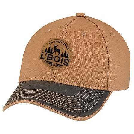 CHU BEN DANS L’BOIS • CASQUETTE VINTAGE BRUNE EN TISSU