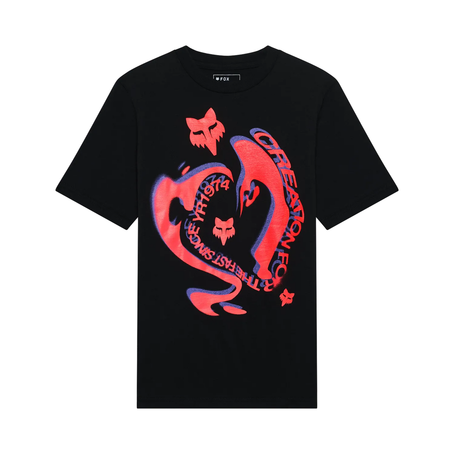 FOX • ENFANTS UNI SEXE • VISION SS TEE • NOIR MAUVE CORAIL • 38436-D95