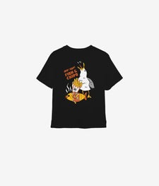 HEADSTER • T-SHIRT FISH & CHIPS • NOIR