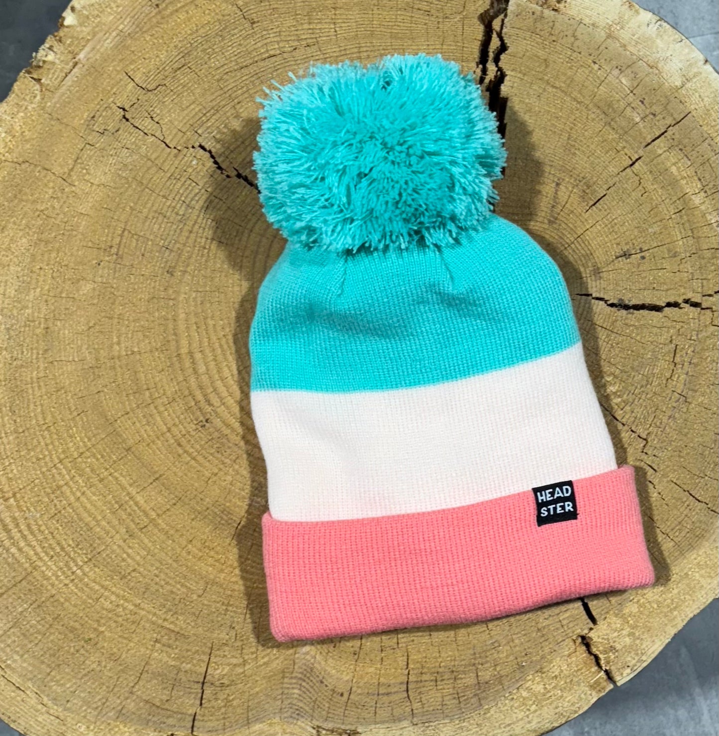 HEADSTER • TRICOLOR BEANIE • DOUBLER • CORAL LOVE
