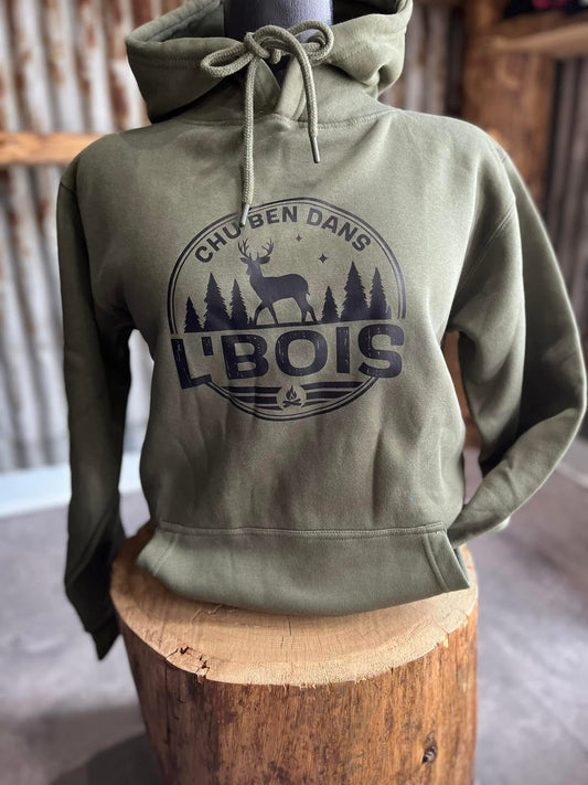 CHU BEN DANS L’BOIS • HOODIES • VERT MILITAIRE • 12600