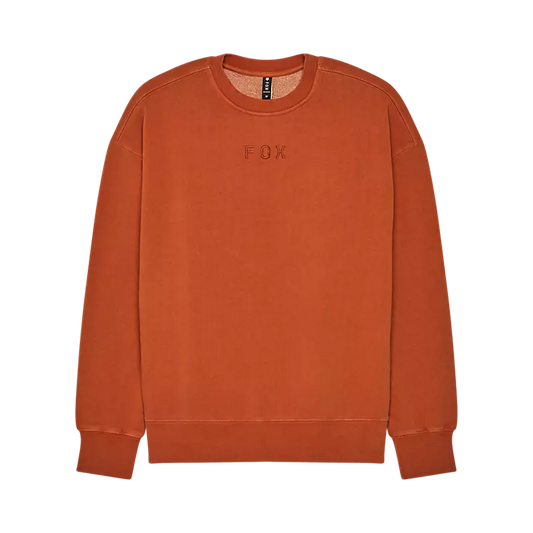 FOX • WORDMARK OVERSIZE FLEECE CREW • ORANGE • 33142-633